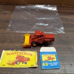 Vintage Mint Lesney Matchbox Toy Car #65 Claas Combine Harvester Farm Mac Red