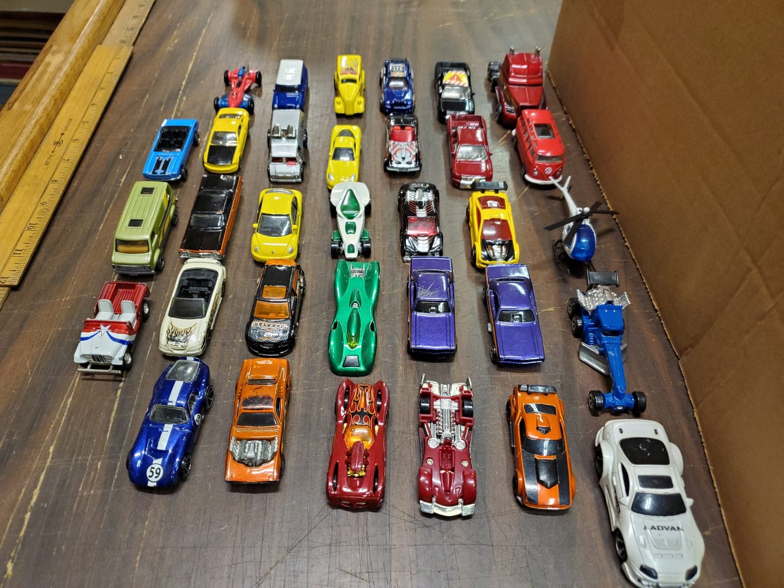 20220901_105647-scaled-1.jpg Lot of 33 Hot Wheels Matchbox Misc Die Cast Toy Cars VW Corvette Mustang Supra