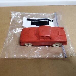 Vtg 50's Auburn Rubber Red Coupe Toy Car W/ Driver & Front/Rear ARCOLicensePlate