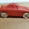 Vtg 50's Auburn Rubber Red Coupe Toy Car W/ Driver & Front/Rear ARCOLicensePlate