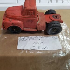 20220919_142828-scaled-1.jpg Vintage Original *Auburn Rubber Toy Semi Truck Dual Wheel *1940s Good Condition!