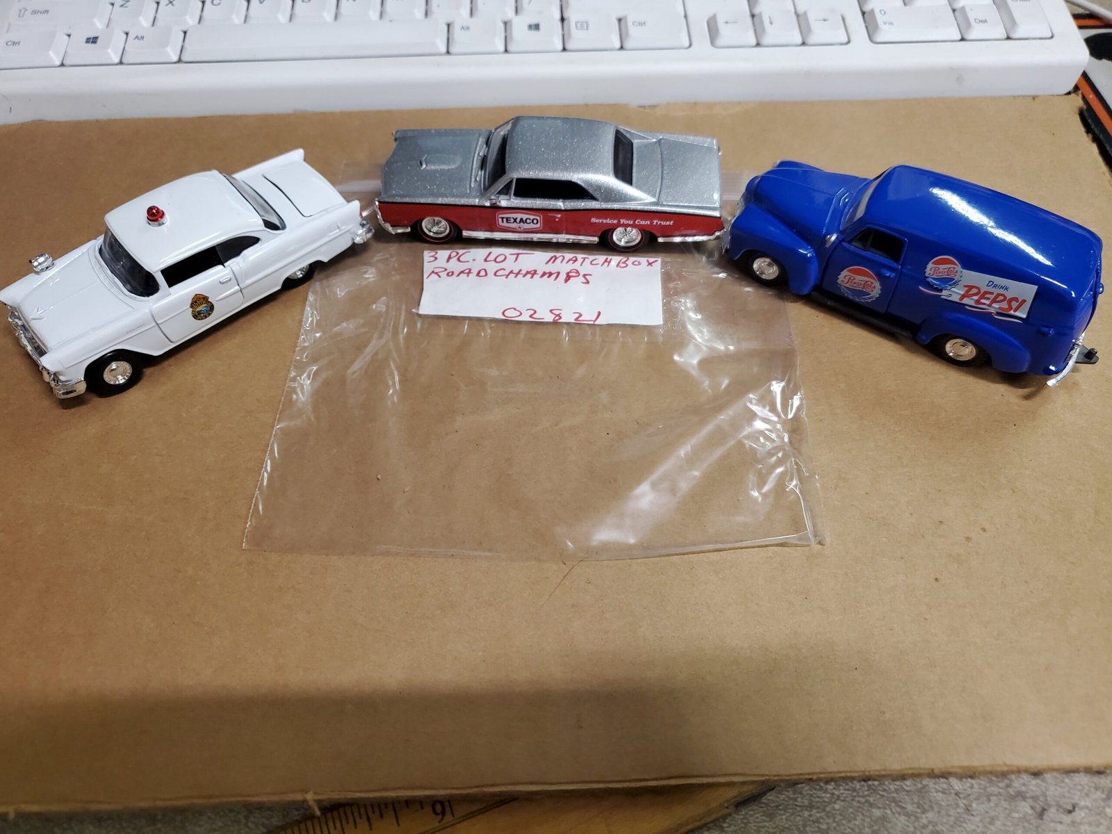 Vintage 3Pc Lot Road Champs Matchbox Alaska Police Pepsi Delivery Texaco 67 GTO