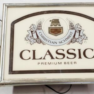 1982 Christian Schmidt Classic Premium Light Beer Sign brewiania Bar 18"x15"x4"