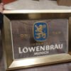 Vintage Lowenbrau Beer Sign Breweriana Advertising Man Cave Tavern Framed Light!