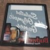 Plastic Budweiser Beer Sign 1984 Olympic Games Advertisement Breweriana 17x17
