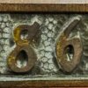 20231205125926a.jpg Vintage Metal House Number Address Plaque Plate 1869 Doorway Sign