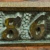 20231205125931a.jpg Vintage Metal House Number Address Plaque Plate 1869 Doorway Sign