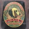 Vtg T.M. Sinclair & Co. Fidelity Sugar cured Ham tin Advertis sign 13 1/2" x 17"