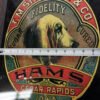 Vtg T.M. Sinclair & Co. Fidelity Sugar cured Ham tin Advertis sign 13 1/2" x 17"
