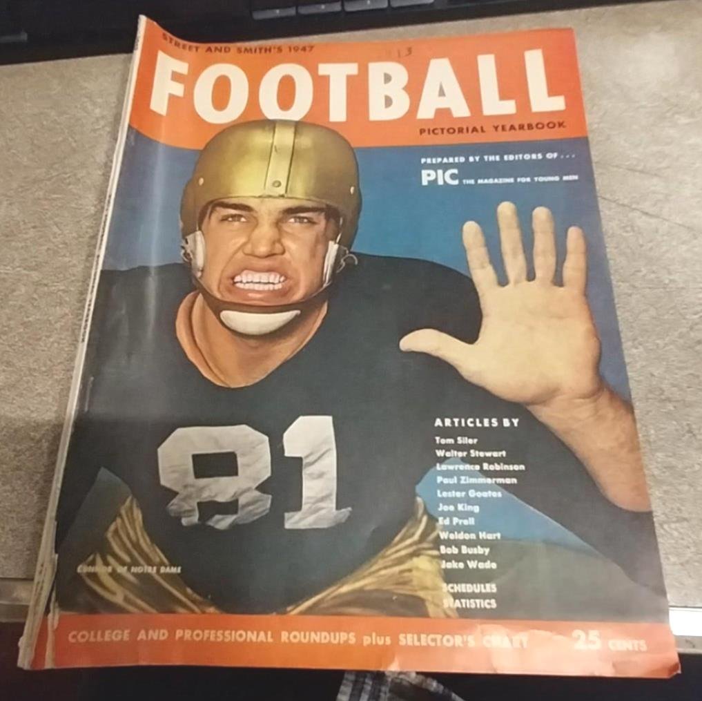 VTG 1947 Street Smith Pictorial Football Yearbook Conner Notre Dame Magazine