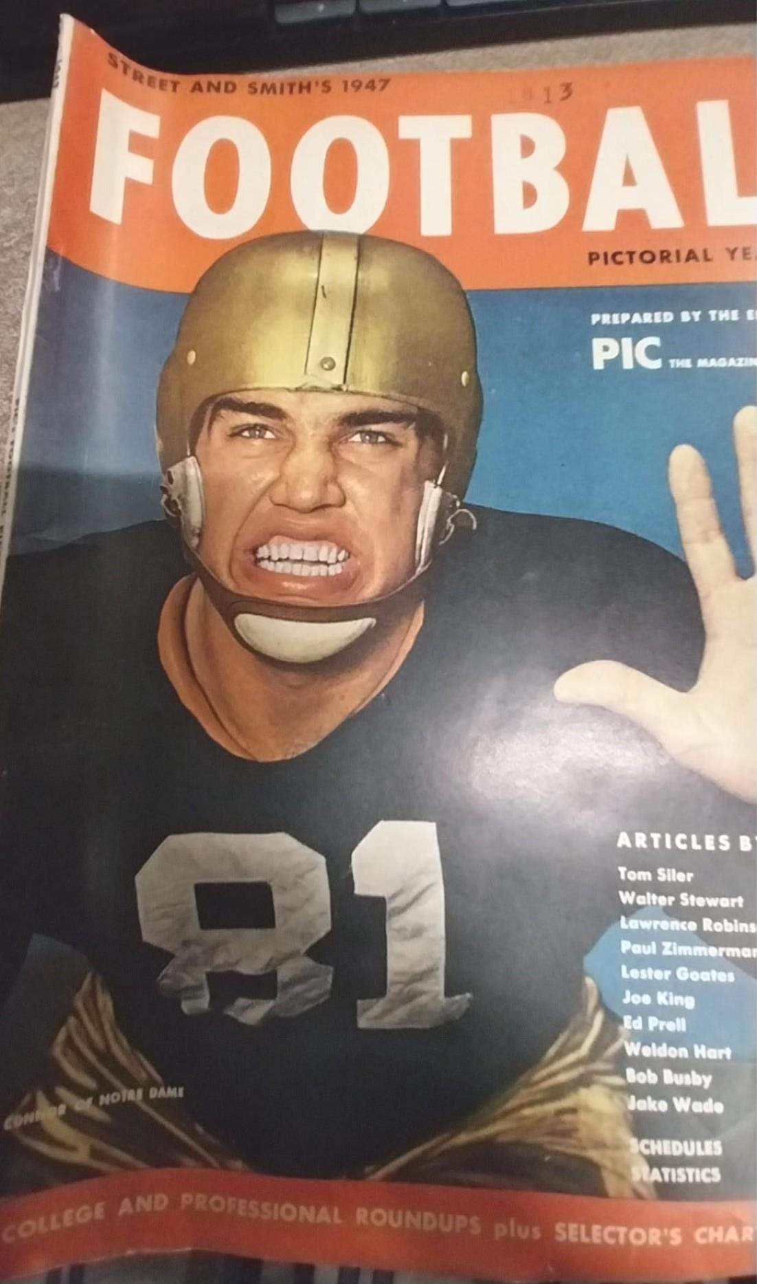 20240108074529a.jpg VTG 1947 Street Smith Pictorial Football Yearbook Conner Notre Dame Magazine