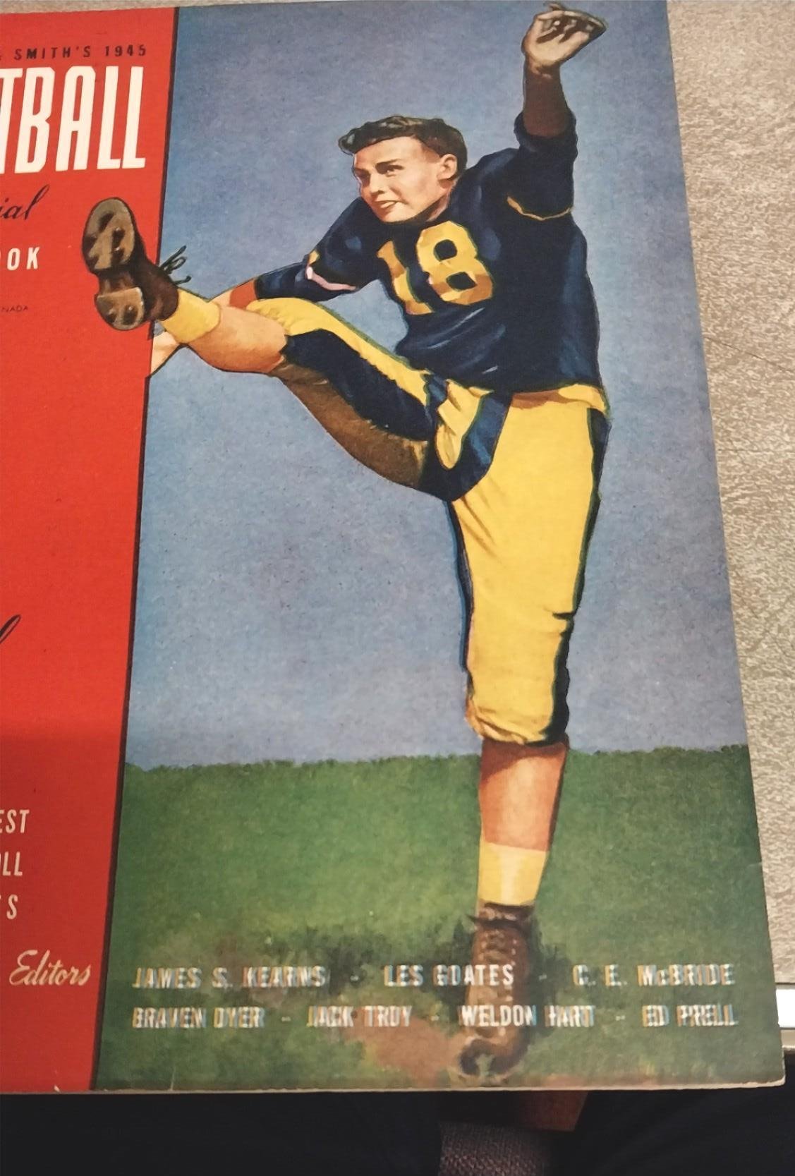 Vtg 1945 Street Smiths Football Pictorial Yearbook National Gridiron Magazine