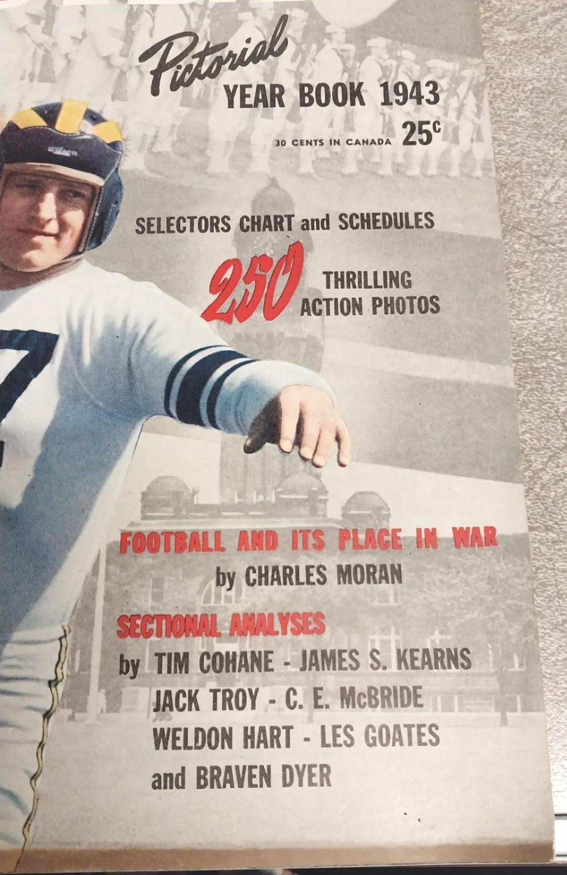 Vtg 1943 Street Smiths Football Pictorial Yearbook Seaman 2nd Class Steve Juzwik