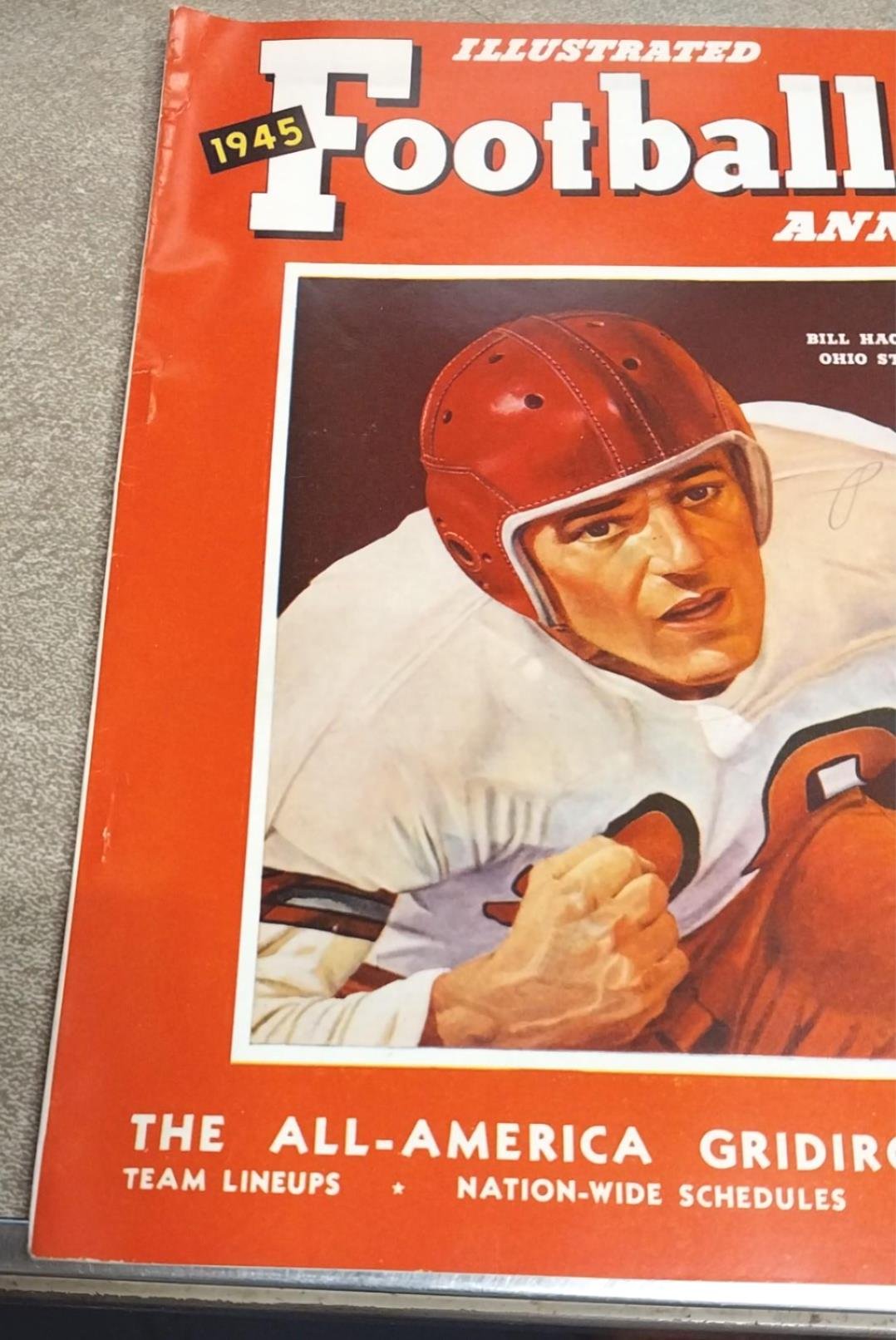 VTG 1945 Illustrated Football Annual Bill Hacket Ohio State Magazine Collectible