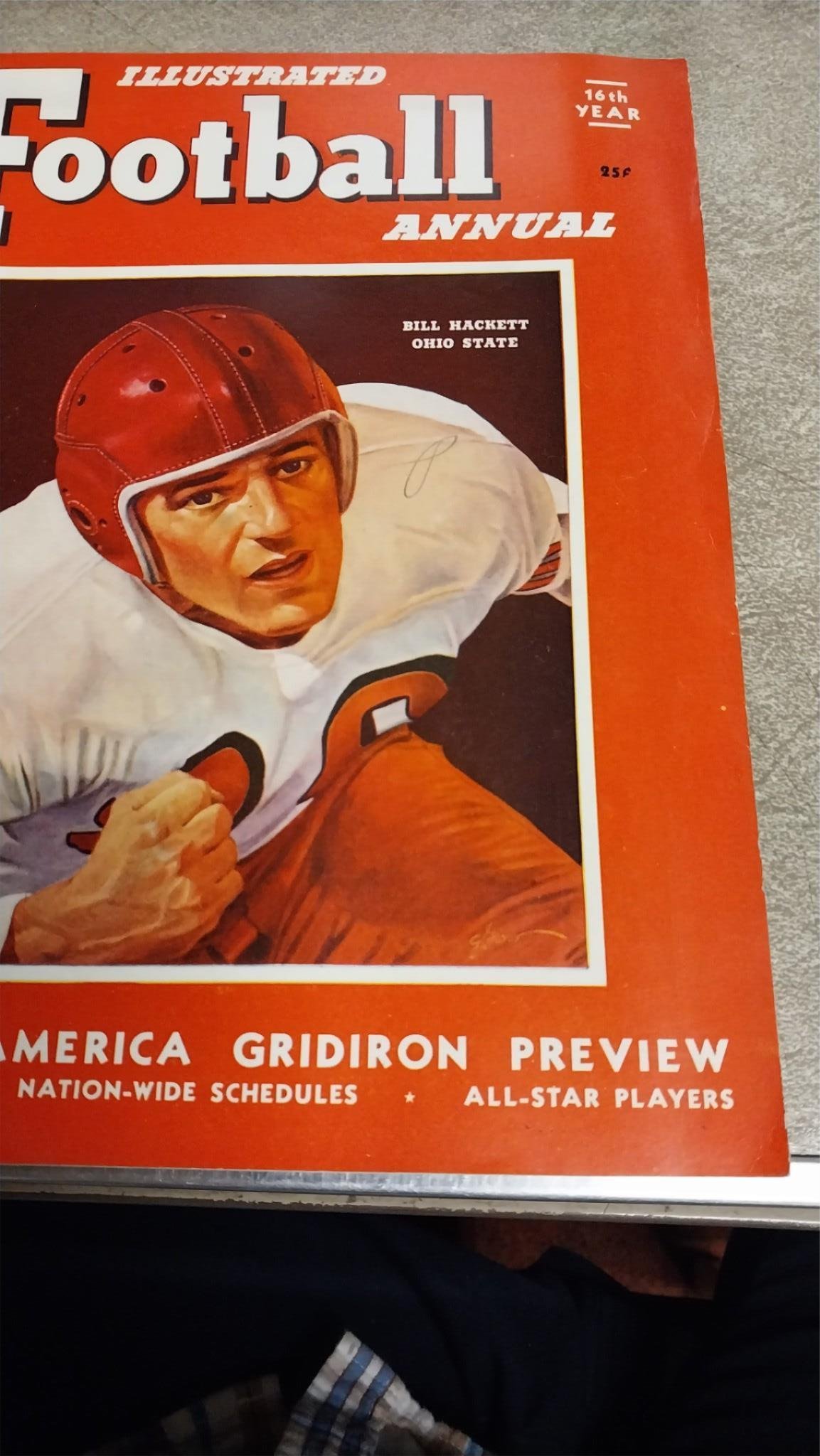 VTG 1945 Illustrated Football Annual Bill Hacket Ohio State Magazine Collectible