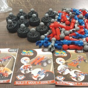 20240115143107a.jpg 89 PCS Zoob Racers Car Trucks Design Kit Modeling 3 Guide Books Toys Plastic