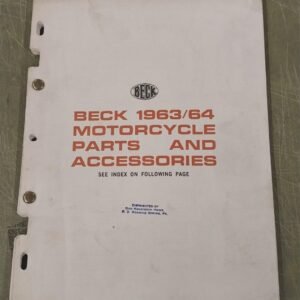 VTG Beck 1963 1964 Motorcycle Parts Accessories Dealer Catalog Harley Panhead