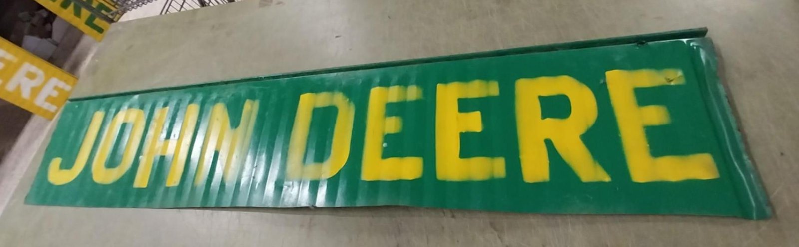 20240403091708a.jpg 59x13 Rectangle Vintage Green Yellow John Deere Metal Sign Garage Decor Man Cave
