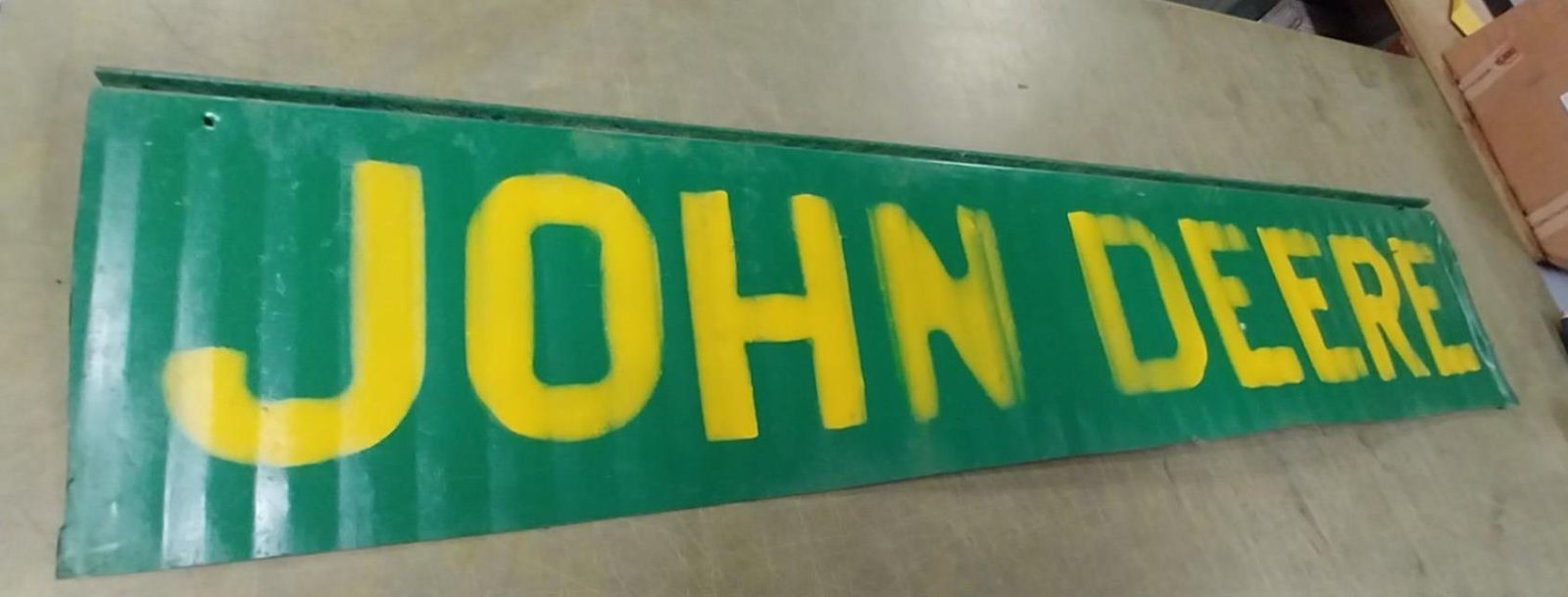 20240403091713a.jpg 59x13 Rectangle Vintage Green Yellow John Deere Metal Sign Garage Decor Man Cave
