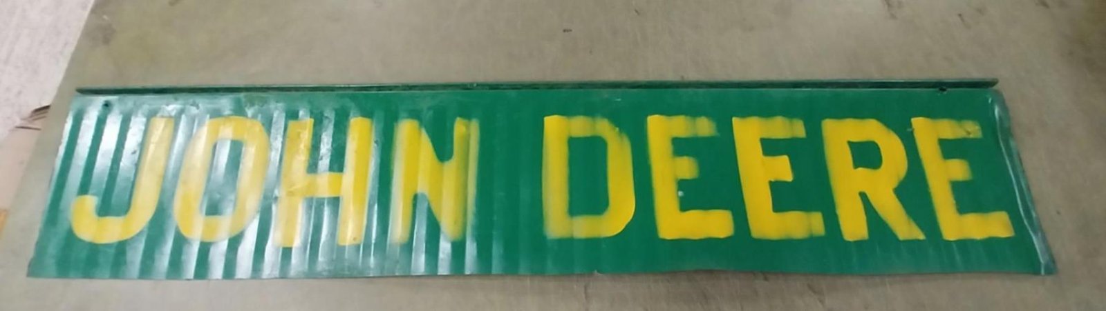 20240403091718a.jpg 59x13 Rectangle Vintage Green Yellow John Deere Metal Sign Garage Decor Man Cave