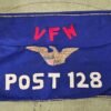 Vintage VFW Banner Felt Post 128 Rochester Pa Veterans WW2 Korean Vietnam Sign