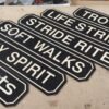 Set of Six Brand Name Shoes Signs Department Store Vtg Display Isle Easy Spirit