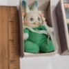 Vintage Baby Mini Beanie Zoo Rabbit Green Onsie Bunny Hare Buck