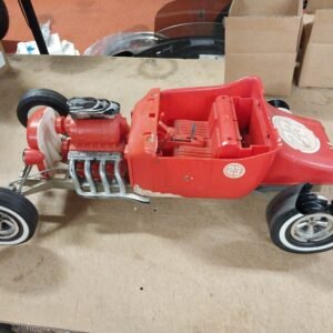 Vtg 1960'S MARX RARE 24" BIG RED HOT ROD Battery Operated T Bucket Toy Car
