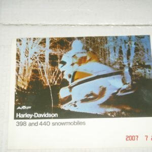 202930390601-0.jpg Harley AMF Snowmobile Literature 1974 398 440 Brochure Vintage OEM Advertisement