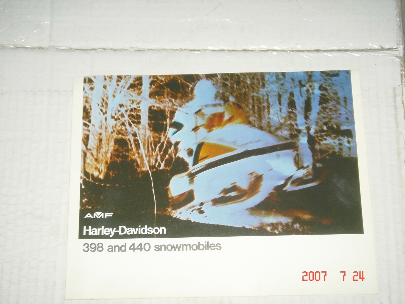 Harley AMF Snowmobile Literature 1974 398 440 Brochure Vintage OEM Advertisement