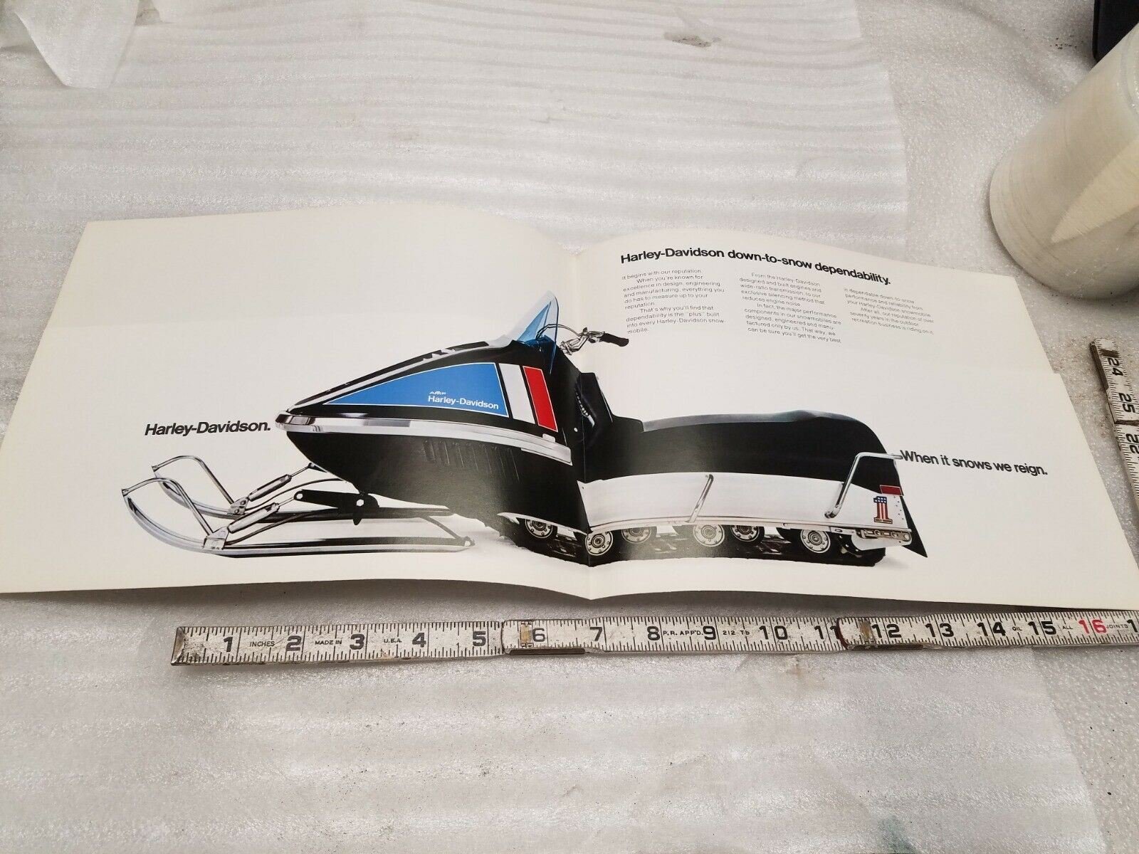 Harley AMF Snowmobile Literature 1974 398 440 Brochure Vintage OEM Advertisement