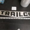 Vintage Trailco Tin sign Embossed Trailer repairs Garage Service station Oil Gas