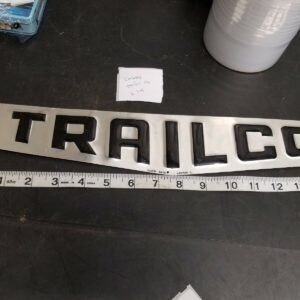 Vintage Trailco Tin sign Embossed Trailer repairs Garage Service station Oil Gas