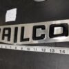 Vintage Trailco Tin sign Embossed Trailer repairs Garage Service station Oil Gas