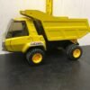 Vintage Rare Joustra Goliath Yellow Dump Truck Tin Toy France Pressed Steel Tonk