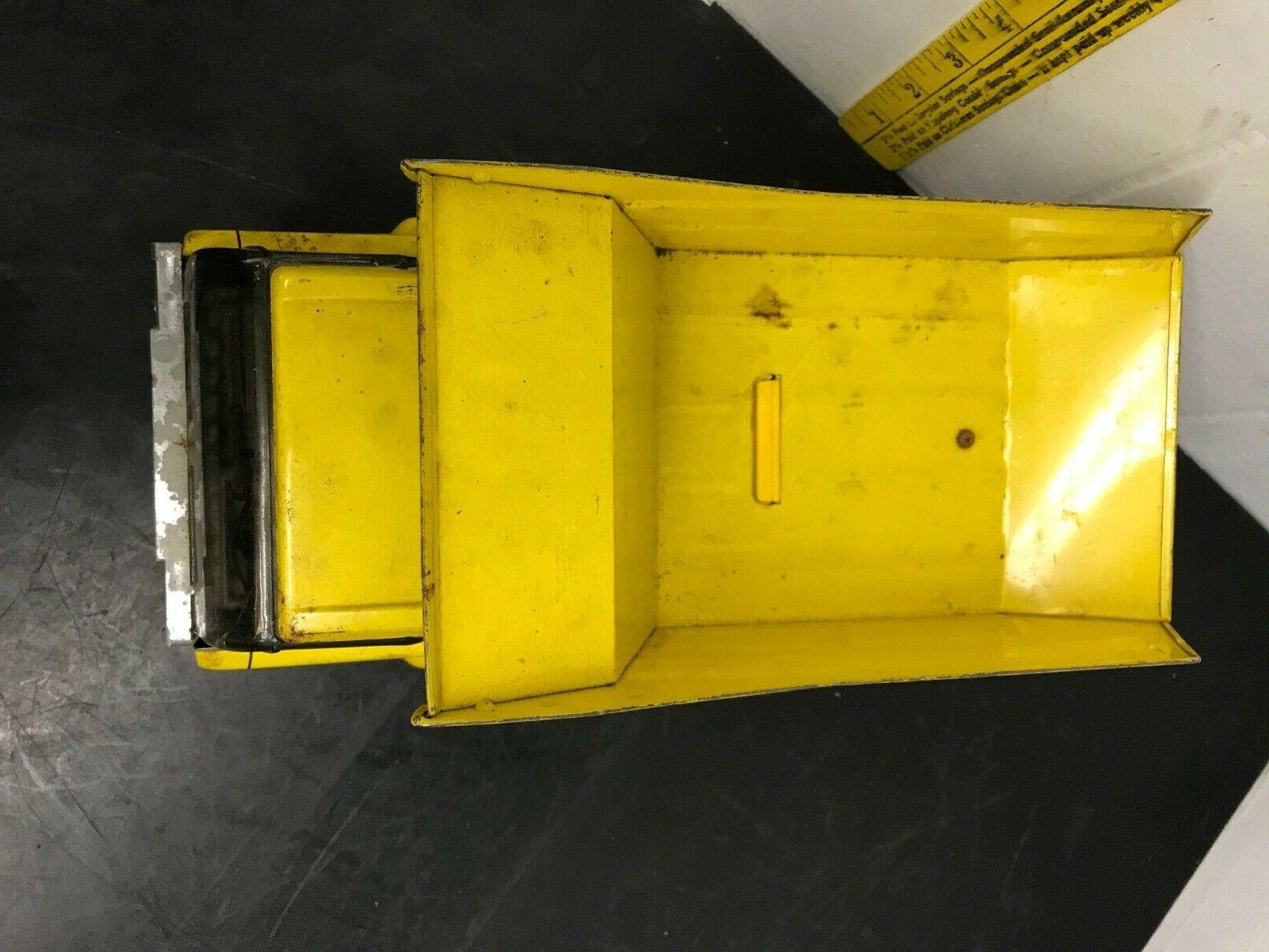 Vintage Rare Joustra Goliath Yellow Dump Truck Tin Toy France Pressed Steel Tonk