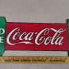 Vintage 1990 Coca-Cola Sold Here Ice Cold Tin Metal Arrow Sign 27" Embossed Coke