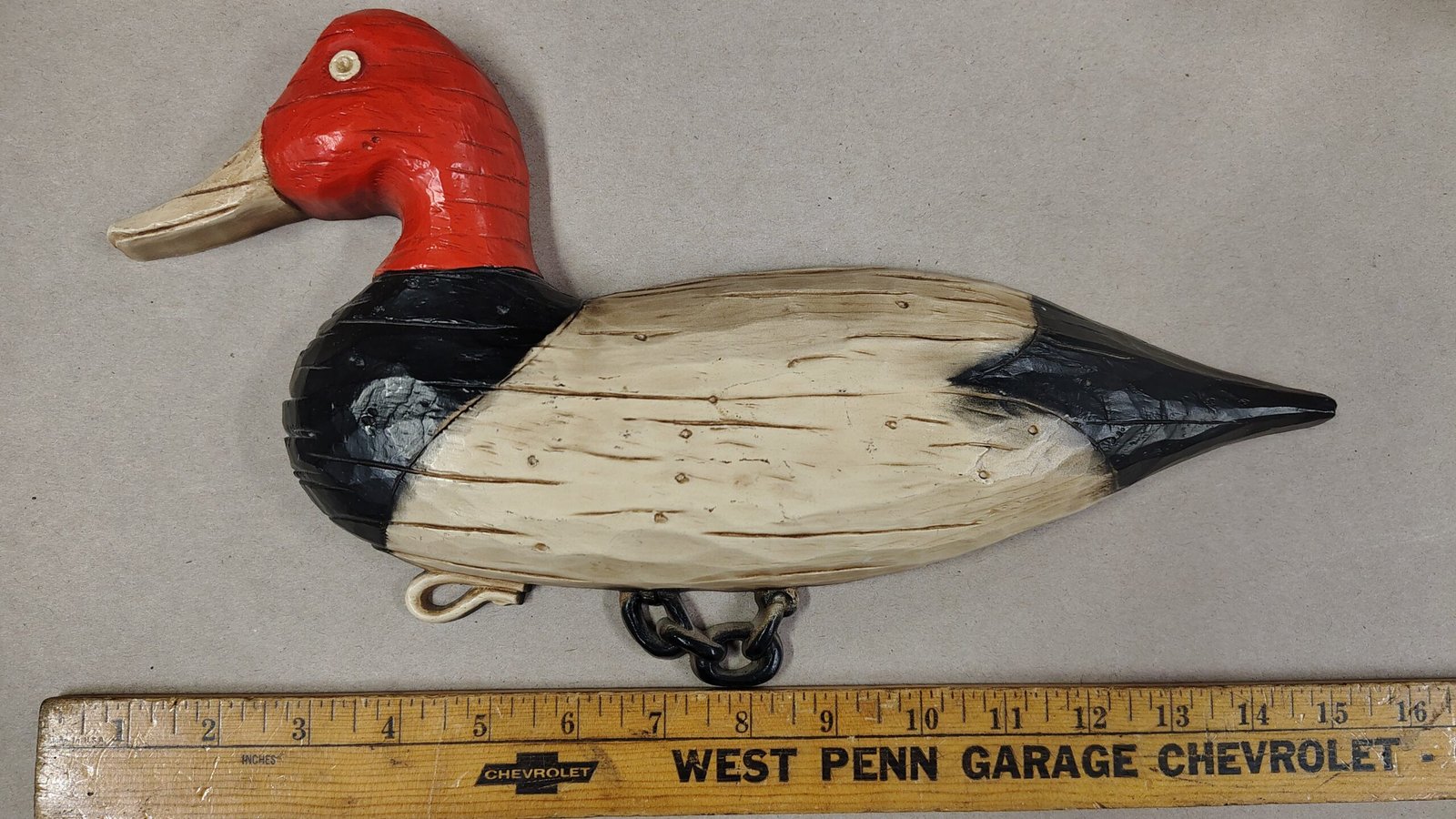 Vintage 1966 Syroco Duck Decoy Wall Plaque Plaster Wood Look Cabin Decor 7015
