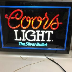 Coors Light The Silver Bullet Neon-Like Bar sign circa 1993 Breweriana Man Cave