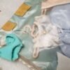 Vintage Clothes Doll Barbie Mattel 1962 Dress Moccasins top 14" america airlines