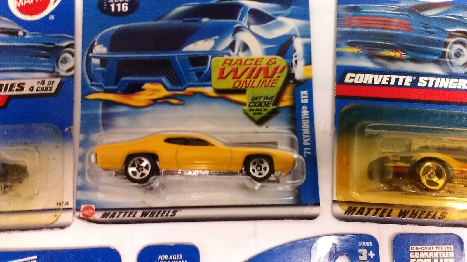 Hot Wheels Muscle Car Lot Camaro Corvette Belair Road Runner Barracuda