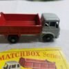 Vintage Mint Lesney Matchbox Toy Car Box #3 Bedford Tipper Dump Truck Tr trailer