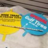 Pair Nos Gulf OIL GAS Tire signs Metal tin 1960's Petroliana Vintage Auto Collec