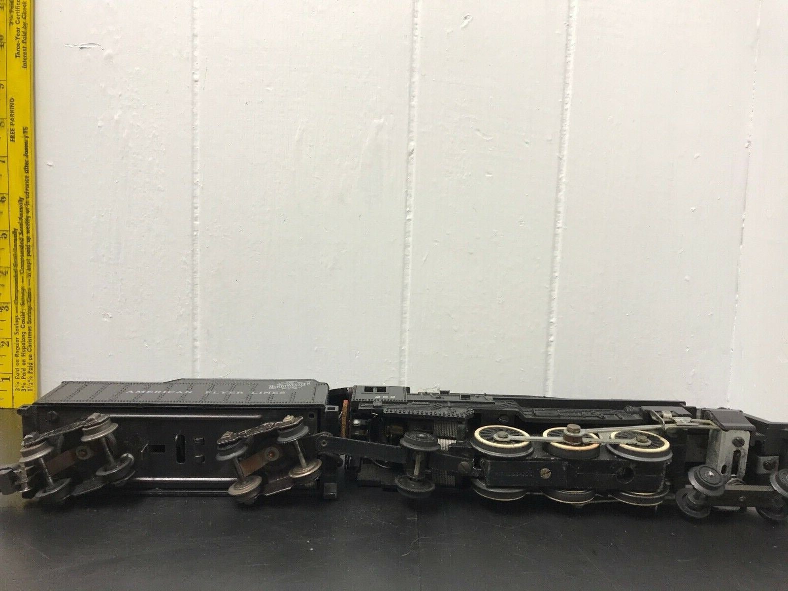 Vintage Gilbert American Flyer Train Engine 282 &coal Tender & 4 Cars & Caboose