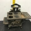 2 VINTAGE CRESENT CAST IRON WOOD STOVE SALESMAN SAMPLE MINITURE NICE ANTIQUE TOY