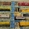 Vintage AHM HO Scale Model Train Lot Engines Freight Cars True To Blueprint Box