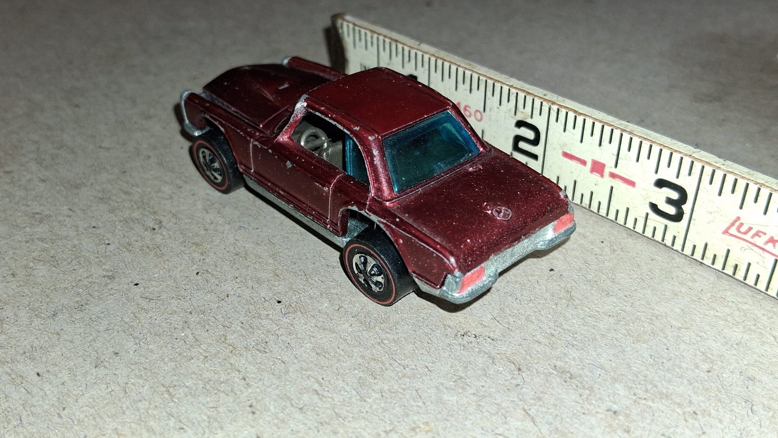 56aceaec-51d7-42fb-b289-e07da3f01aa7-scaled-1.jpg 1970 Hot Wheels Redline Mercedes 280SL Magenta Spectraflame HK Play Wear