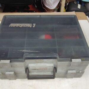 Vintage Flambeau Tackle Box Lot with Mixed Hooks, Tackle & YUM Lure!