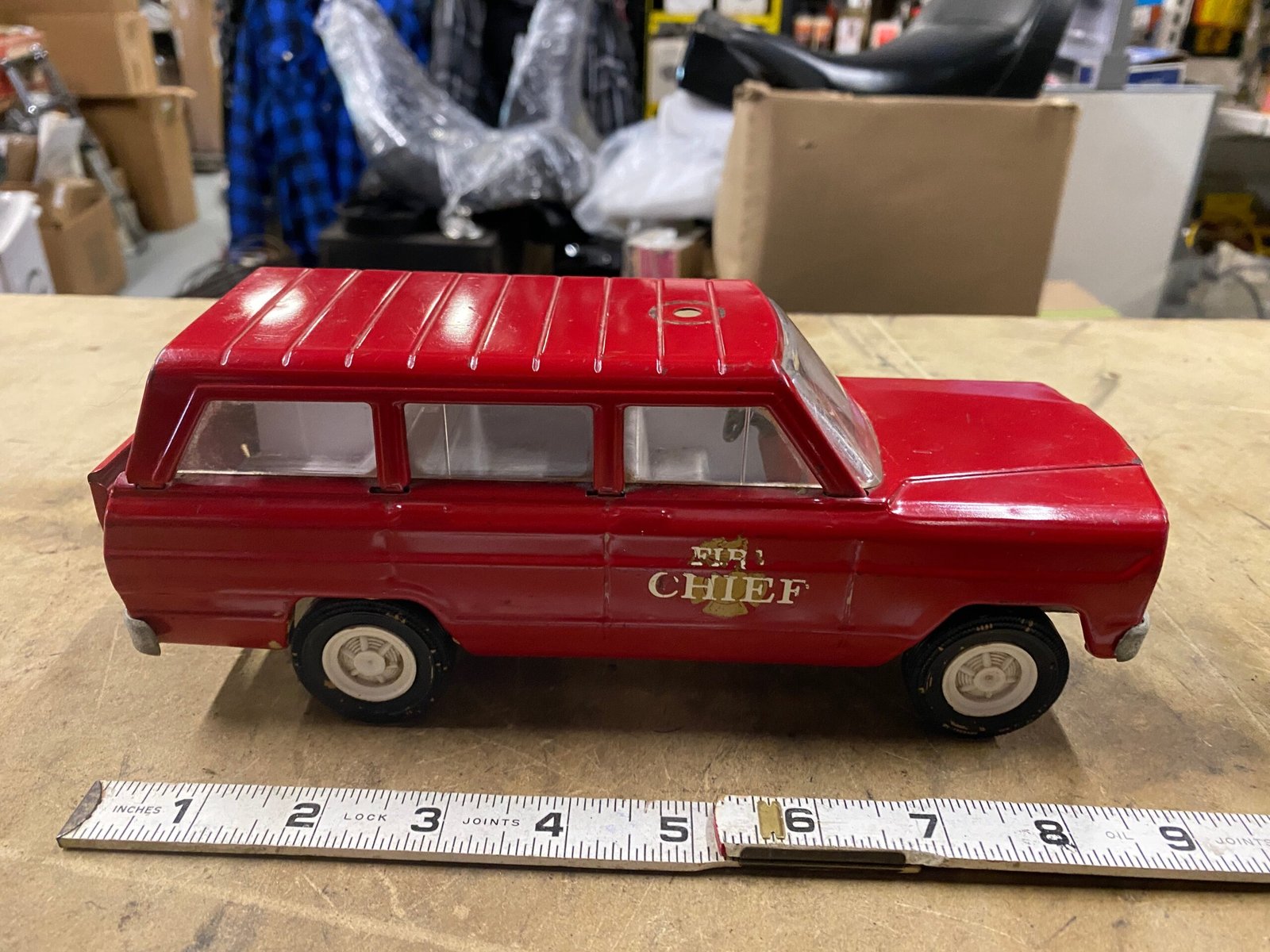 61eed444-3c70-4f12-ad2e-cd468f32396c-scaled-1.jpg Tonka Fire Chief Jeep Truck Vintage 1960 Metal Toy Red Collector's Item