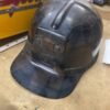 6589f8e8-cacb-49b4-97a3-fc49b0e7ca16-scaled-1.jpg Vtg MSA Comfo Cap Tiger Stripe Fiberglass Miners Low Vein Bump Cap w/Suspension!